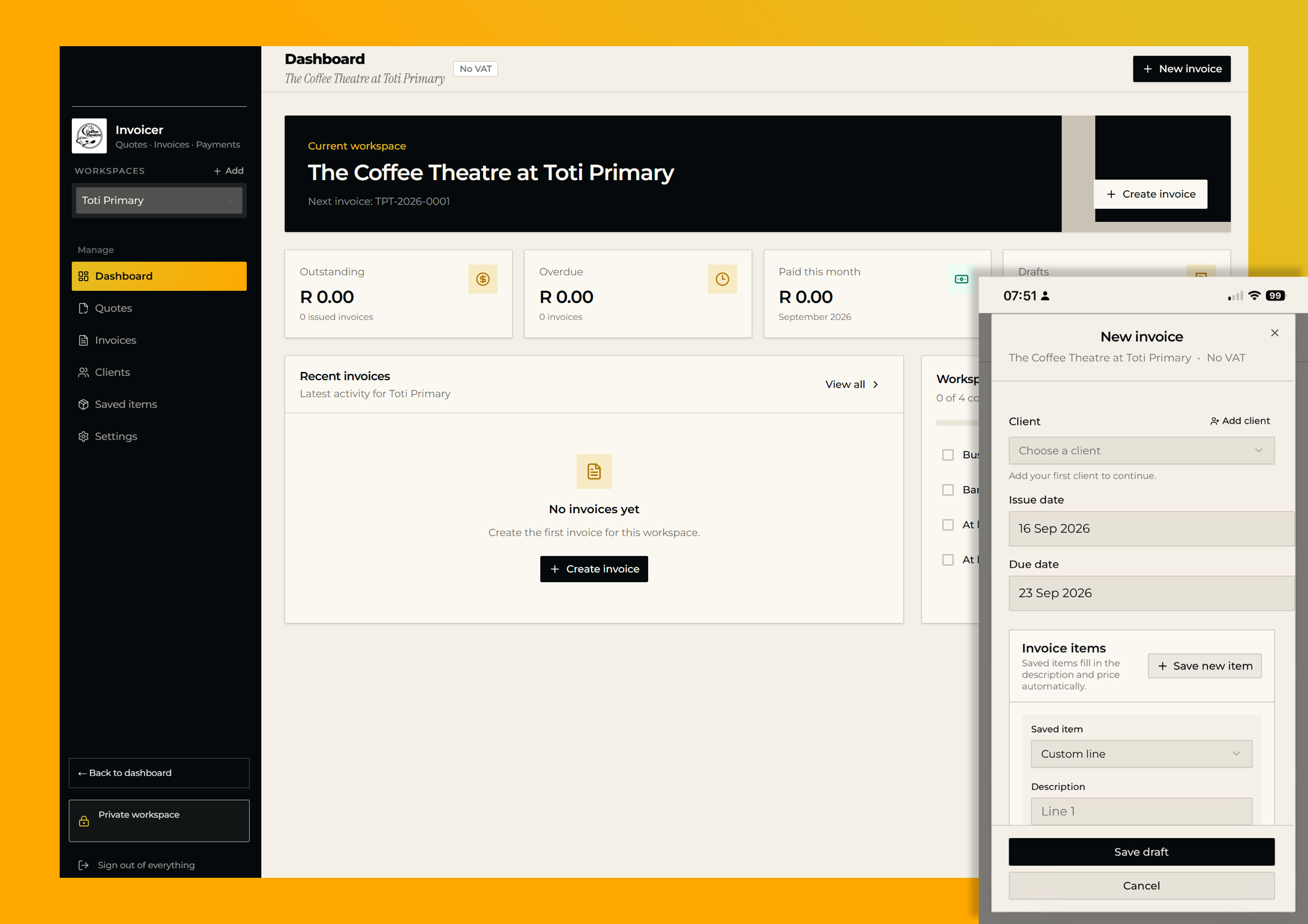 Web Invoicing System